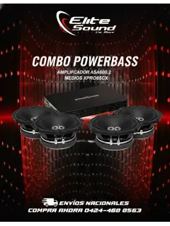Combo 1 amplificador power bass asa600.1+ 4 medios power bass xpro65cx
